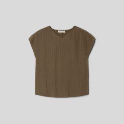 Alternative view of The City Stripe V-Neck Top | Beech