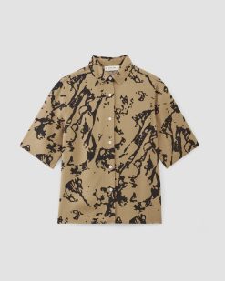Alternative view of The Short-Sleeve Shirt in Butterlite | Black / Cornstalk Abstract