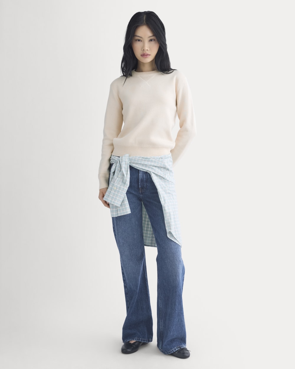 Double Knit Crew in Cotton Merino | Bone/Cream/Sand/Light Camel - Image 3