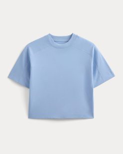 Alternative view of Oversized Seamed Tee | Open Air Blue