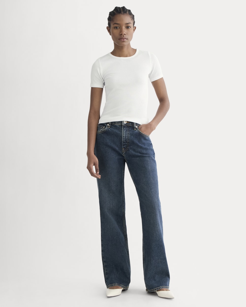 The Luxe Rib Crew | White - Image 3