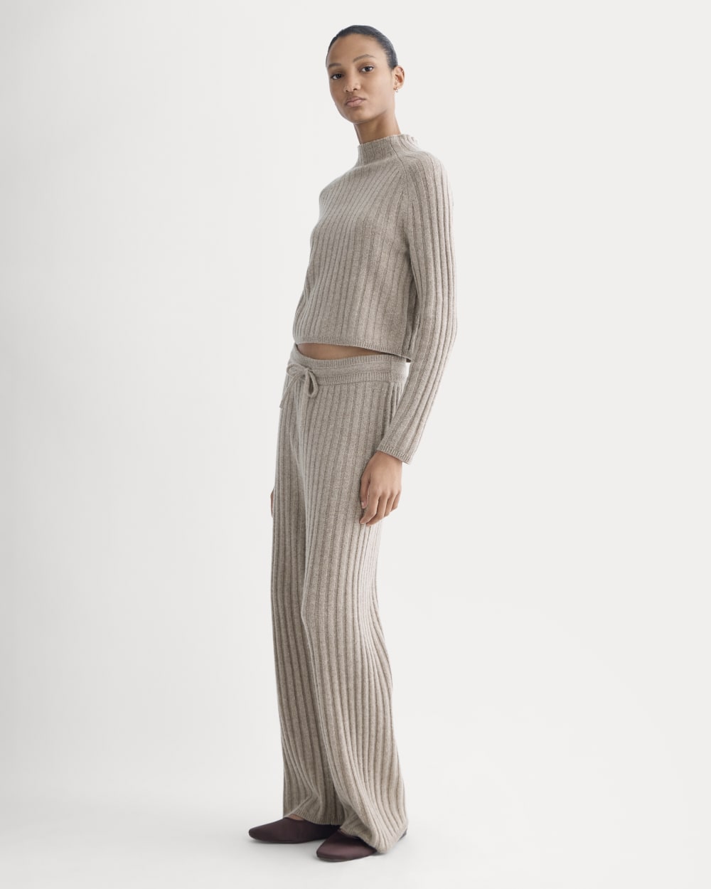 Straight-Leg Pant in Wool Cashmere | Oatmeal - Image 5