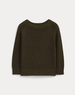 Alternative view of Wide-Neck Crew Sweater in Tape Yarn | Beech