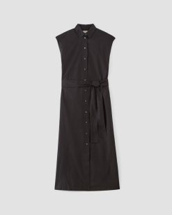 Alternative view of The Supima® Cotton Short-Sleeve Shirt Dress | Black