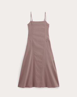 Alternative view of The Seamed Dress in Stretch Linen | Rose Dusk