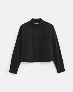 Alternative view of The Way-Short Shirt in Silky Cotton | Black