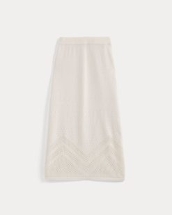 Alternative view of Lace-Knit Maxi Skirt | Bone