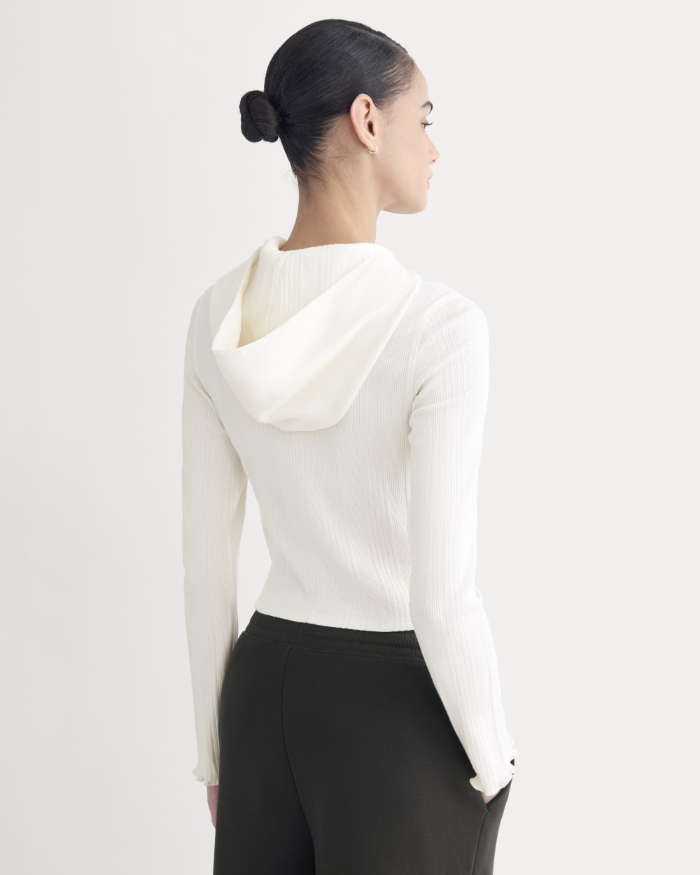 Lounge Rib Hoodie | Bone - Image 5