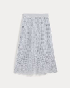 Alternative view of Lace-Knit Midi Skirt | Skywriting