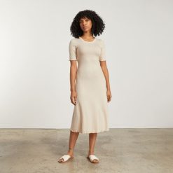 Alternative view of The Open Back Rib Dress | Parchment