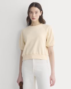 Lightweight Terry Blouson Short-Sleeve Crew | Parchment