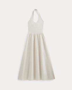 Alternative view of Halter Dress in Ultrasoft Cotton | Birch