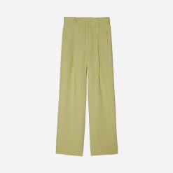 The Linen Way-High® Drape Pant  | Leek