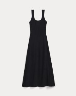 Alternative view of The Crochet Knit Tank Dress | Black