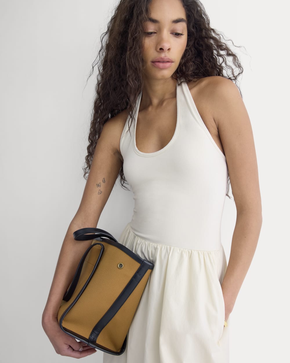Halter Dress in Ultrasoft Cotton | Birch - Image 3