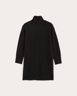 Alternative view of The Sweater Dress in Plush Cotton | Black