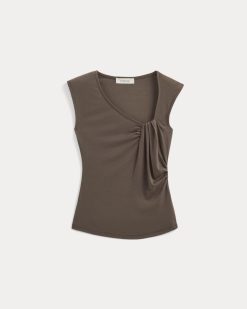 Alternative view of Asymmetrical Top in Butterluxe | Deep Taupe