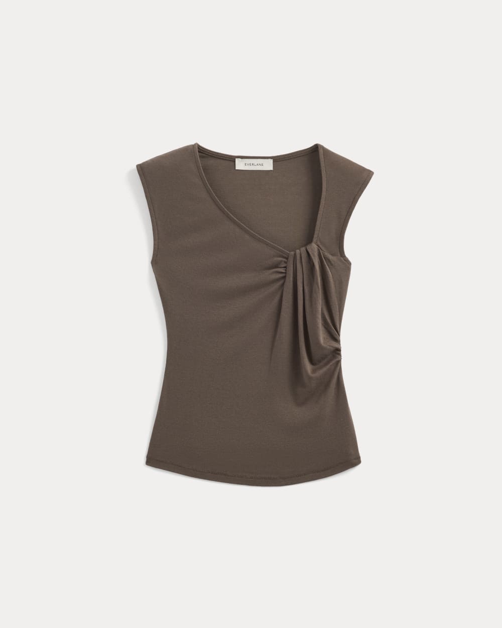 Asymmetrical Top in Butterluxe | Deep Taupe - Image 2