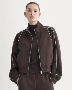 Luxe Fleece Track Jacket | Dark Chocolate