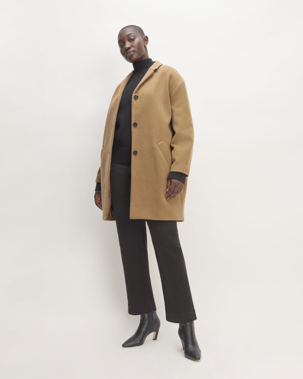 The Italian ReWool® Cocoon Coat | Camel - Image 3