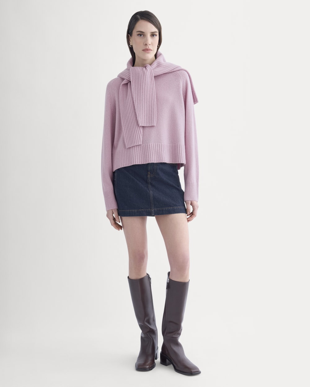 The Boxy Crew in Cashmere | Lilac Crush - Image 3