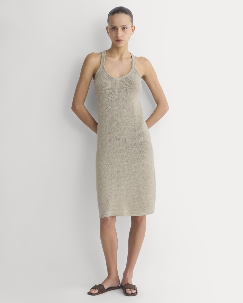 Sweater Racerback Midi Dress | Peyote - Image 3