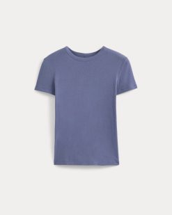 Alternative view of Tissue Short-Sleeve Crew | Blue Dusk