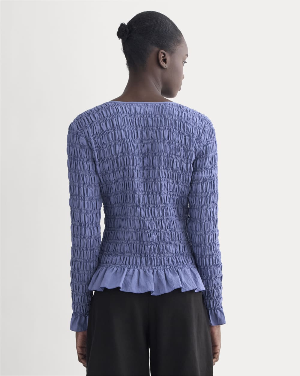 The Smocked Cardigan | Blue Dusk - Image 5