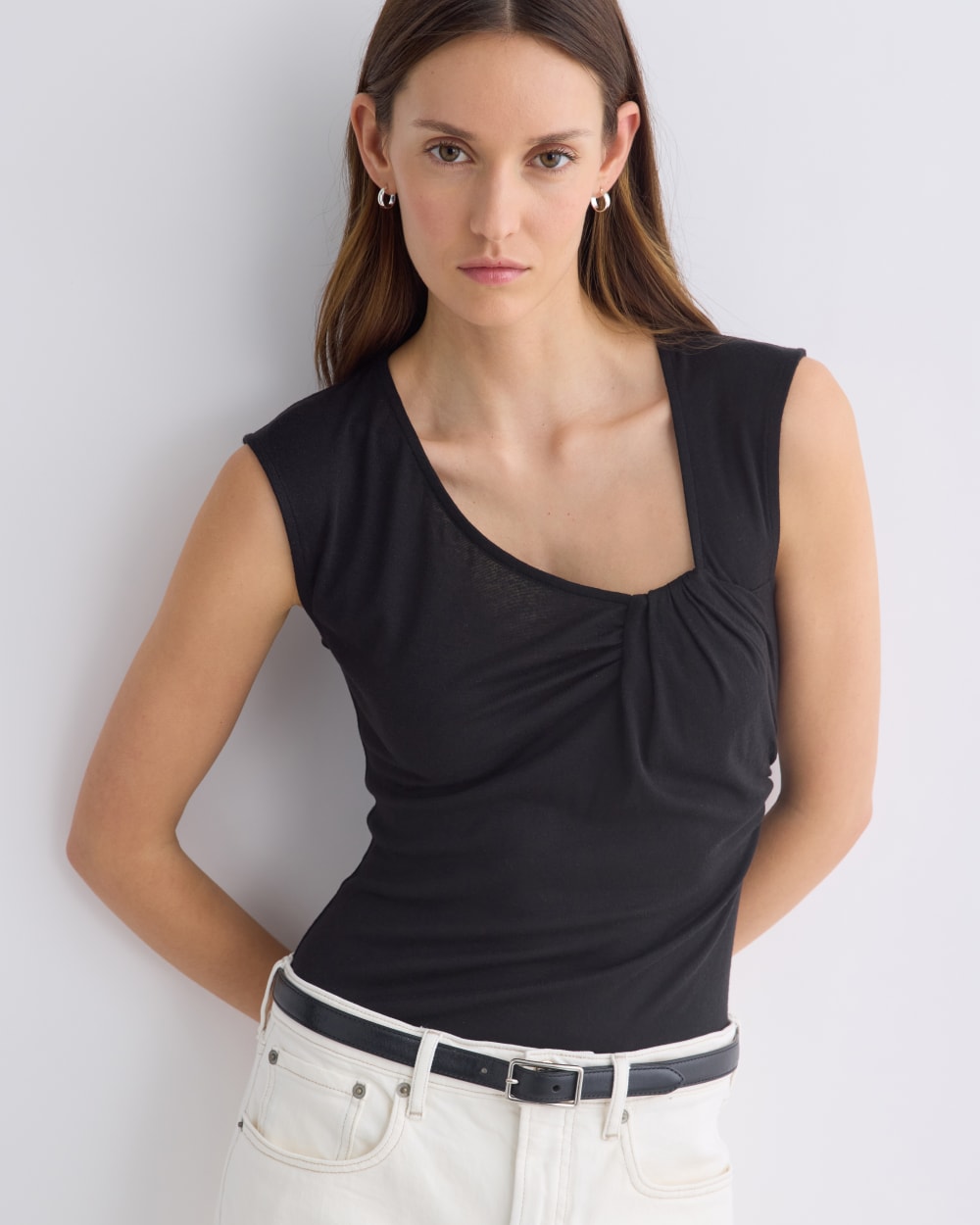 Asymmetrical Top in Butterluxe | Black - Image 4