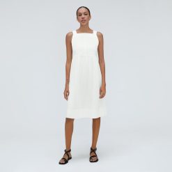Alternative view of The Seersucker Midi Dress | White