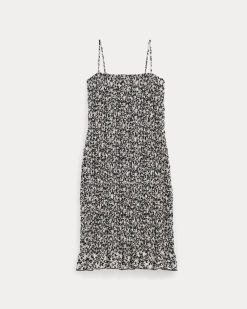 Alternative view of The Smocked Column Dress | Bone / Black Floral