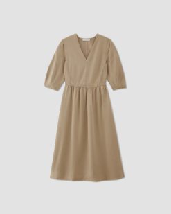 Alternative view of The TENCEL™ Puff-Sleeve Dress | Cornstalk