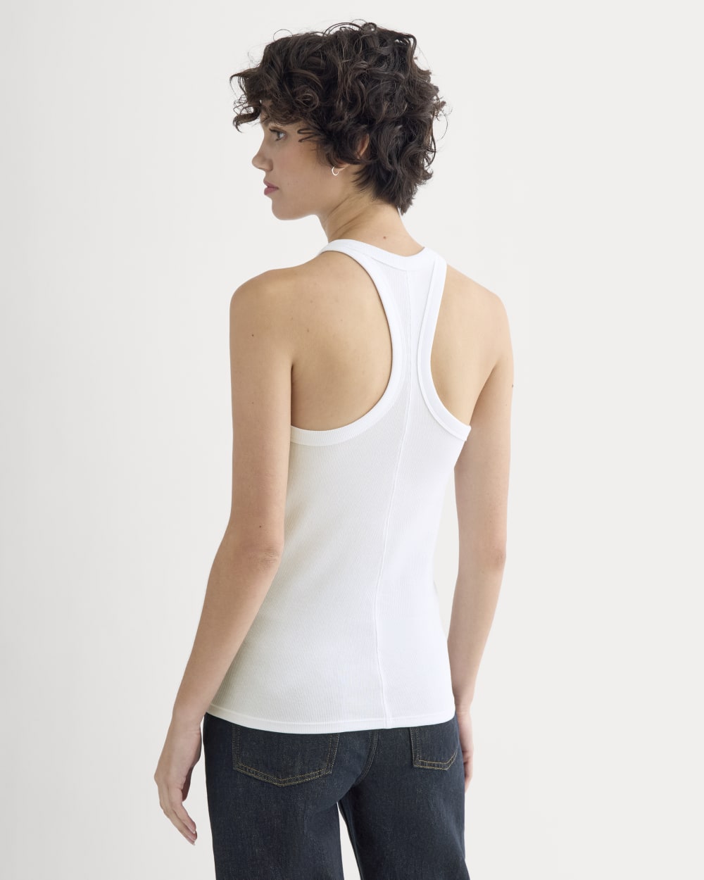 Luxe Rib Racerback Tank | White - Image 5