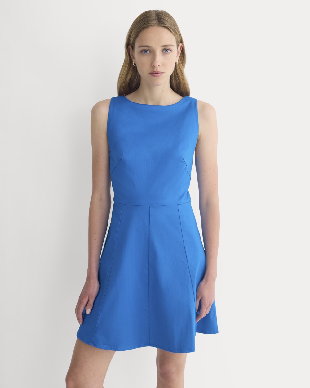Seamed Open-Back Mini Dress | Imperial Blue - Image 4