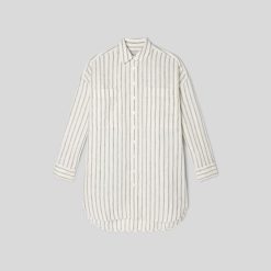 Alternative view of The Way-Long Linen Shirt | Black / Canvas Tan