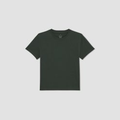 Alternative view of The Box-Cut Tee in Essential Cotton | Scarab | No Pocket