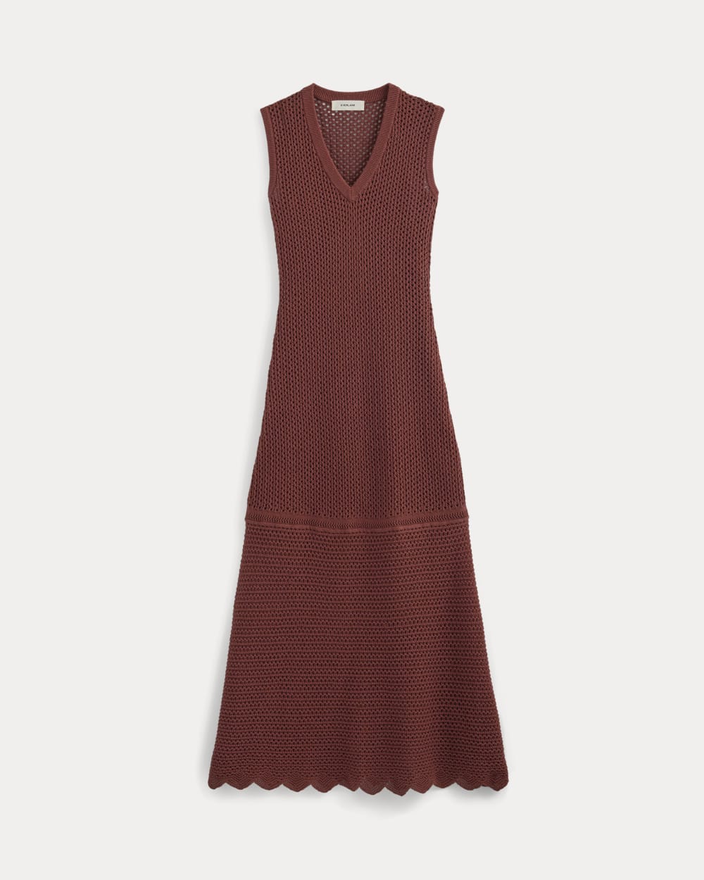Lace Knit Maxi Sweater Dress | Henna Red - Image 2