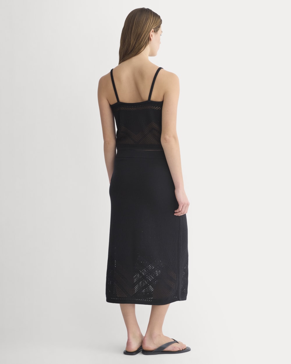 Lace-Knit Maxi Skirt | Black - Image 5