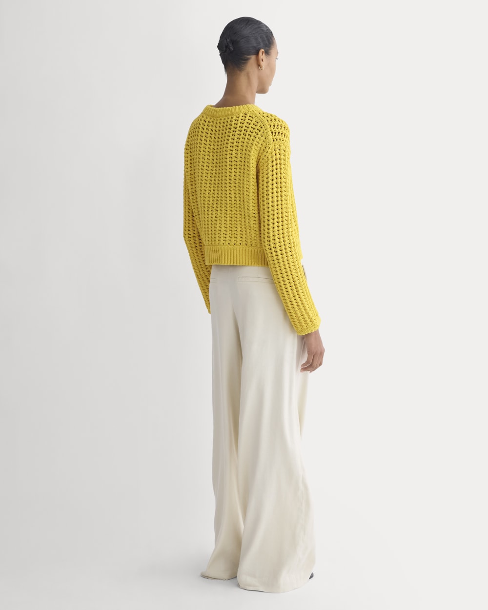 Open-Knit Crew in Elevated Cotton | Passion Fruit - Image 5