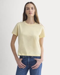 The Box-Cut Tee in Essential Cotton | Double Cream | No Pocket