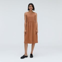 Alternative view of The Seersucker Midi Dress | Tawny Brown