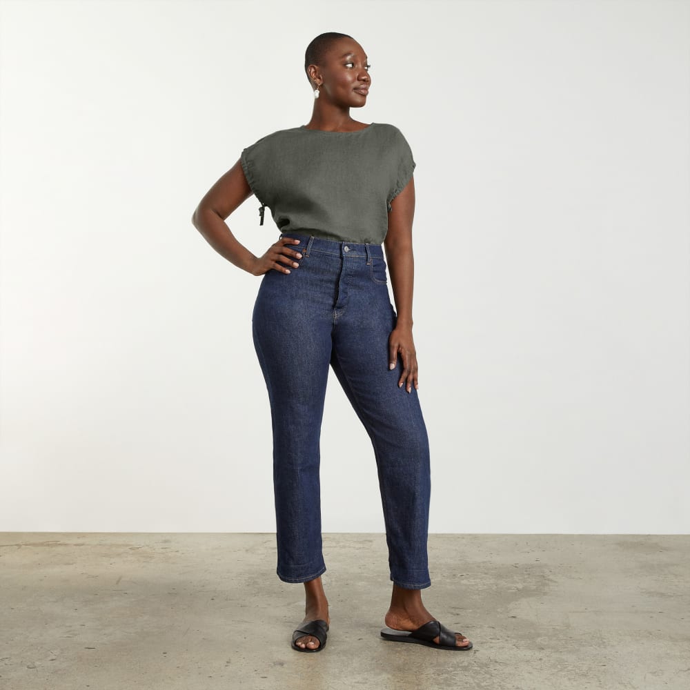 The Drawstring Tunic | Pewter Green - Image 4