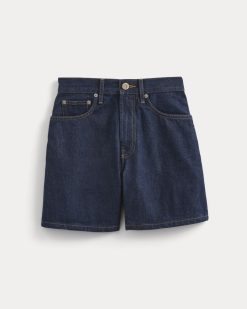 Alternative view of Way-High® A-Line Denim Short | Tungsten Rinse