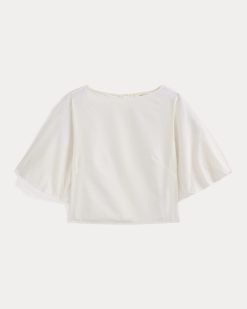 Alternative view of Bubble-Sleeve Top | Bone