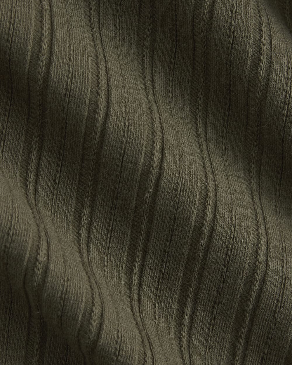 Cardigan in Pointelle | Olive Night - Image 6