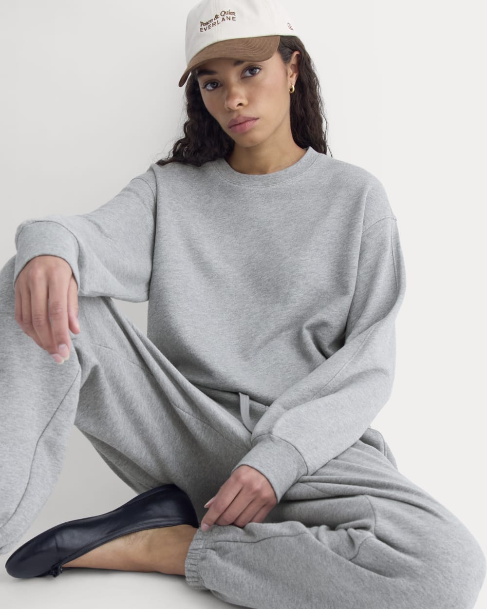 Lightweight Terry Blouson Crew | Vintage Heather Grey - Image 4