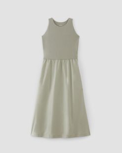 Alternative view of The Supima® High-Neck Riviera Dress | Sage Green