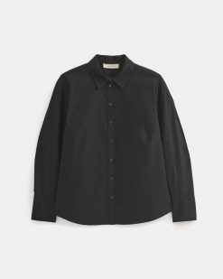 Alternative view of Lantern-Sleeve Shirt in Lightweight Cotton | Black