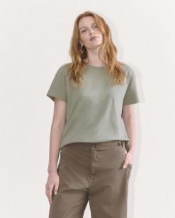 The Box-Cut Tee in Essential Cotton | Sage Green | No Pocket