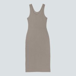 The '90s Rib Dress | Clay